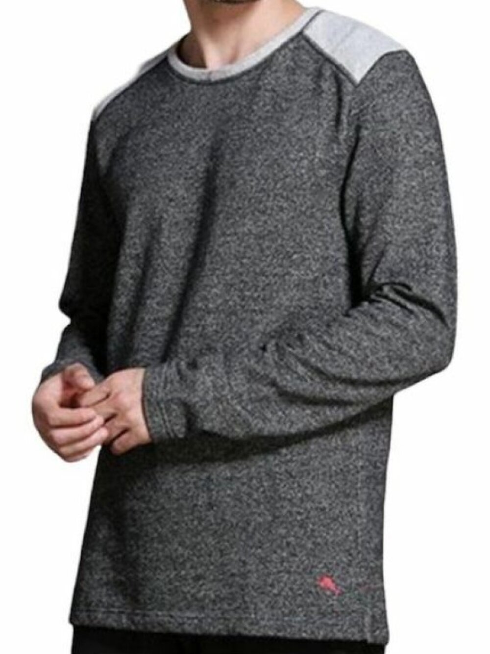 TOMMY BAHAMA Mens Long Sleeve Fleece Lined Lounge Shirt / Sleepwear Pullover PJs
